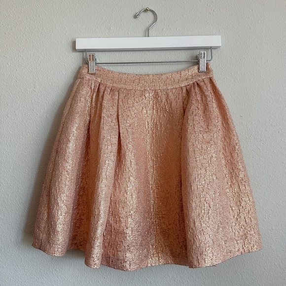 kate spade Dresses & Skirts - NWT Kate Spade New York Aimee Mini Skirt in Metallic Rose Gold Blush | Size 0